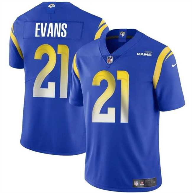 Men & Women & Youth Los Angeles Rams #21 Zach Evans Blue 2024 Vapor Untouchable Stitched Jersey